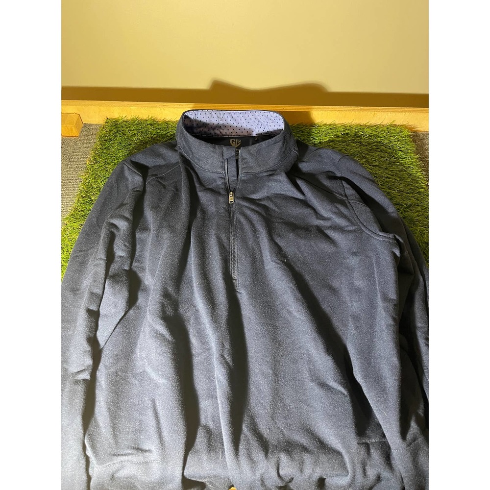 Graham Luxe Navy Blue 1/4 Zip Pullover Size XL